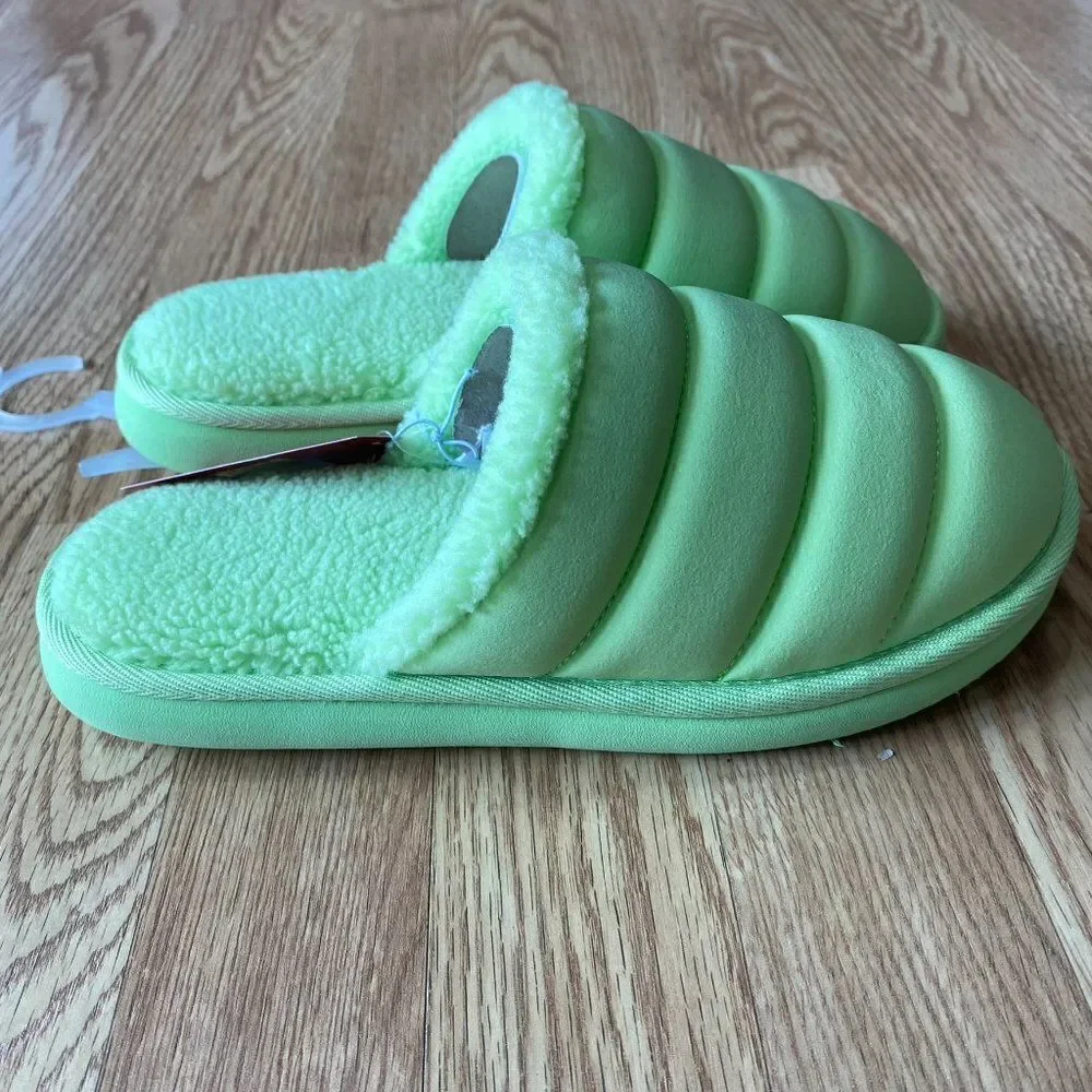Wondershop Charlie Puffer Slide Slippers Lime Green